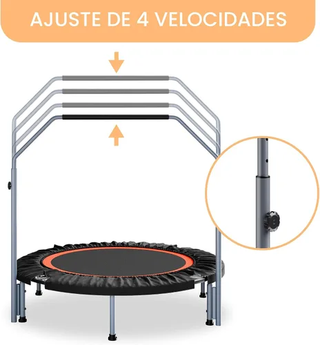 Vista 2 de ALTLER Mini Rebotador de Fitness Plegable de 40"/48" con Mango de Espuma Ajustable, Carga Máxima de 330/440 lbs, Rebotador de Ejercicio