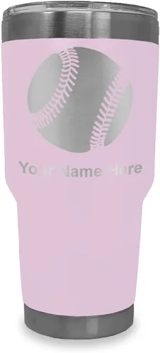 Vista 16 de LaserGram Vaso personalizado de 20 onzas, pelota de béisbol (verde camuflado)