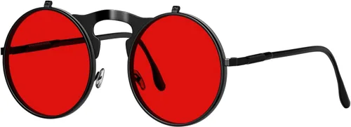 Vista 2 de Essence - Gafas de sol redondas abatibles, unisex, estilo retro de los años 8090, con lentes dobles
