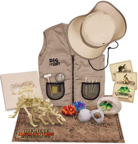 Vista 3 de MindWare Dig It Up! Kit de excavación de lujo - A partir de 4 años - Incluye herramientas de excavación para excavar 8 tesoros