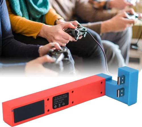 Vista 4 de Adaptador de controlador Gamecube para Switch Wii UPC con 4 puertos adaptador de controlador con cable con 2 puertos USB para Plug and Play