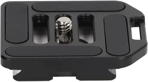 Vista 5 de Placa de liberación rápida para cámara con rosca de tornillo de 1/4 pulgadas, adaptador de montaje de placa de liberación rápida para cabezal