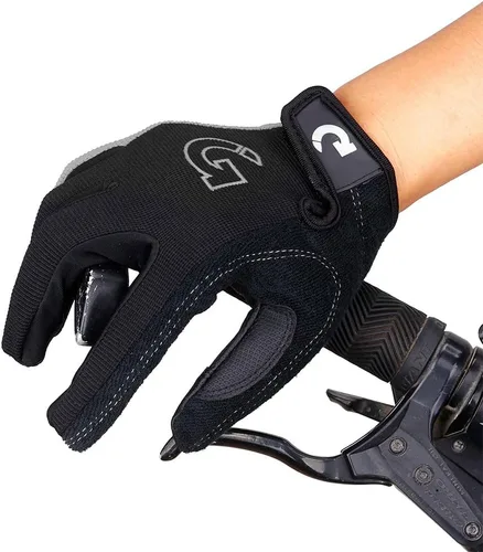 Vista 4 de GEARONIC Cycling Gloves Anti-Slip Mountain Bike Gloves for Men Breathable Foam Padded Biking Gloves Shock Absorbing MTB Bicycle Gloves Full Finger