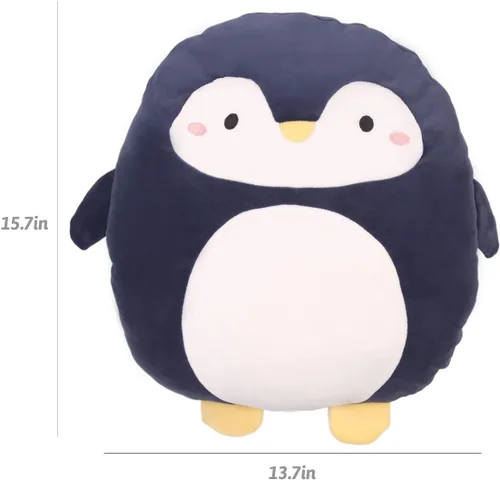 Vista 8 de Almohada de peluche suave para niños, regalo para cumpleaños, San Valentín, Navidad., Pingüino, Marino