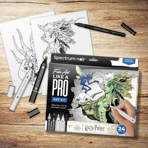 Vista 4 de Spectrum Noir Pro Fan Art Set - 24 piezas - Criaturas mágicas