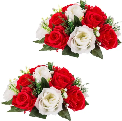 Vista 8 de Centros de mesa de flores para mesas de boda: decoraciones de mesa de Halloween, bolas de flores negras, centros de mesa para compromiso, ceremonia