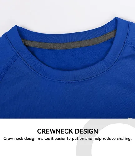 Vista 3 de G Gradual Camiseta térmica de compresión para niños y jóvenes, camiseta interior de forro polar de manga larga para niños, para fútbol, béisbol