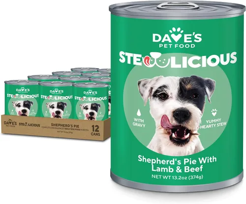 Vista 11 de Dave's Pet Food Stewlicoius - Alimento húmedo para perros sin cereales (Turkey & Sweet Potato en salsa), fabricado en Estados Unidos naturalmente
