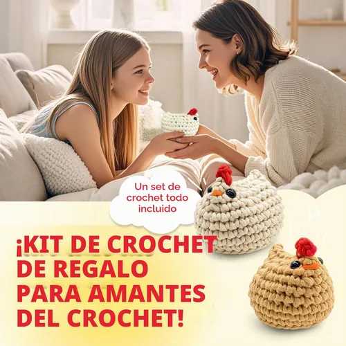 Vista 7 de SGIBYN Kit de ganchillo para principiantes - Juego de 3 pollos Amigurumi de bricolaje