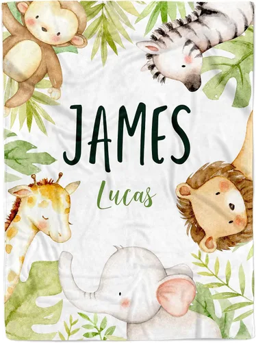 Vista 9 de MDPrints Mantas Personalizadas con Oso para Bebés Niños, Regalos Personalizados para Bebés con Nombre, Mantas Personalizadas para Bebés, Regalo