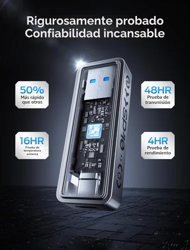Vista 4 de MOVE SPEED Unidades de estado sólido Pro de lectura de 512 GB de alta velocidad a 1050 MB/s - Puertos duales USB 3.2+Tipo C para Mac iOS Android
