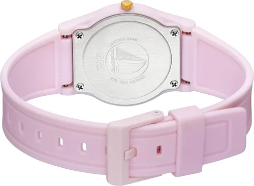 Vista 2 de Montic Reloj clásico de cuarzo para mujer con correa de resina, rosa, resistente al agua de 328.1ft, Rosado, Reloj de cuarzo