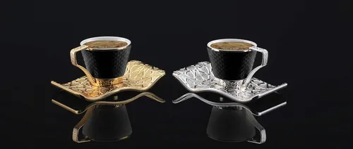 Vista 5 de DEMMEX Juego de tazas de café y café expreso bosnio griego turco para 6 – 18 piezas, tazas demitasse de porcelana (2.6 onzas/2.7 fl oz) con soportes