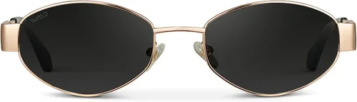 Vista 2 de WearMe Pro Gafas de sol ovaladas retro para mujer, marco pequeño de moda, moda inspirada en los años 90