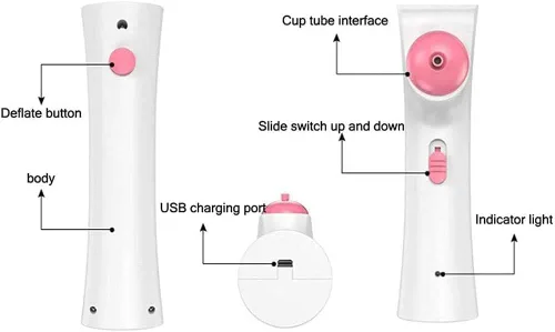 Vista 5 de ZHYM Máquina de ampliación de belleza de pecho, masajeador eléctrico de senos, promueve el crecimiento de los senos adecuados para senos planos