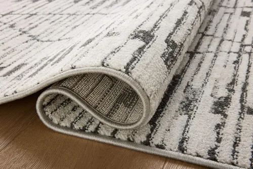 Vista 4 de Loloi Kamala Charcoal/Dove - Alfombra decorativa de 2'-3" x 3'-10