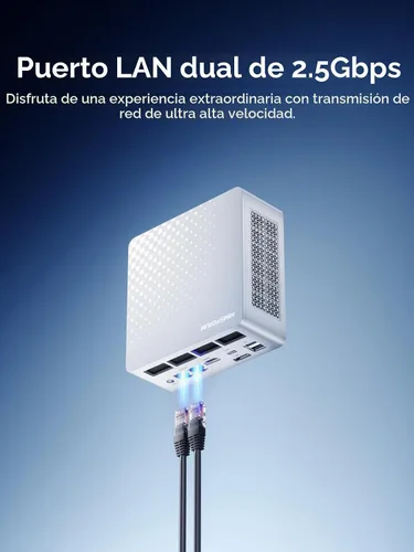 Vista 6 de MINISFORUM Mini PC M1 Plus Core i5-12600H (12C/16T, hasta 4.5 GHz) 16GB DDR5 512GB SSD Mini computadora, 2x2.5G LAN/WiFi6E/BT5.2/4xUSB HDMI/DP/USB4
