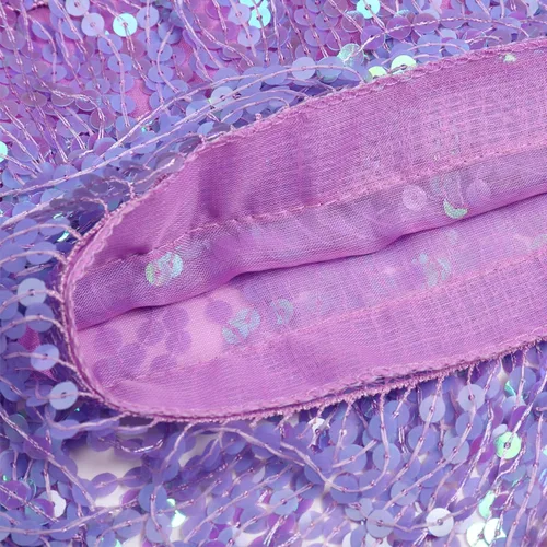 Vista 4 de Falda de lentejuelas con flecos para mujer