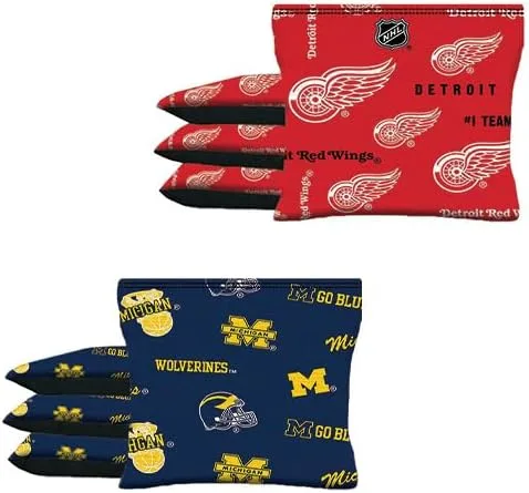 Vista 4 de BackYardGamesUSA Cornhole BEANBAGS Made w Minnesota Fabric 8 Regulation Game Toss Bags estilo 60