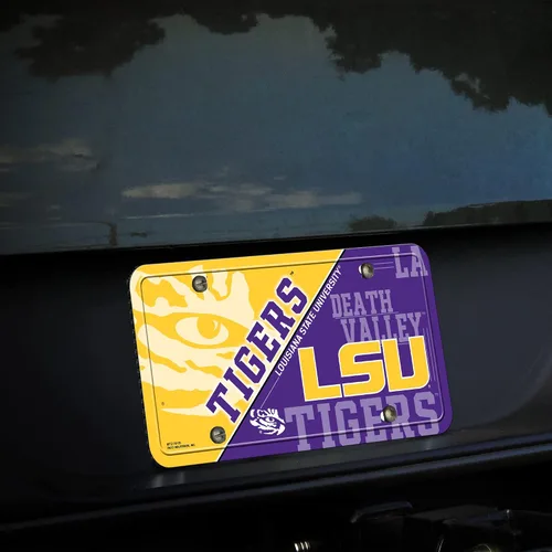 Vista 3 de NCAA etiqueta de metal para auto, negro