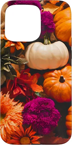 Vista 28 de Funda con temática de otoño para iPhone 16, diseño de calabaza, niña, mujer, diseño vintage de otoño