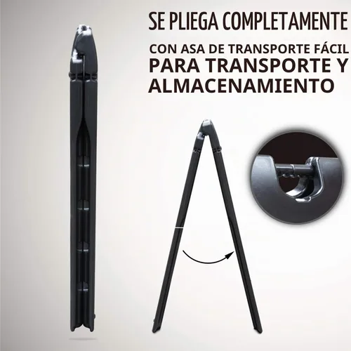 Vista 7 de Jumbl Letrero sándwich con marco en A para exteriores, superficie de visualización de 24 x 36 pulgadas, con protector de letrero de PVC y agujeros