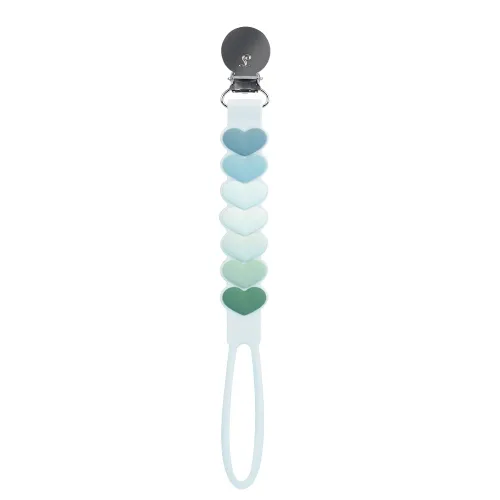 Vista 4 de Loulou Lollipop Clip para chupete de silicona sin cuentas (Monstera, verde)