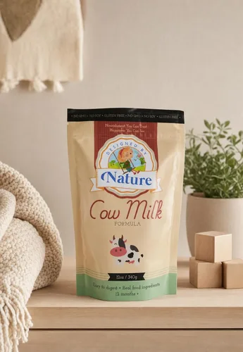 Vista 3 de Fórmula de leche de vaca de baja temperatura, 12 onzas / 340g - Más de 12 meses, fabricada en los Estados Unidos, fácil de digerir con aceite