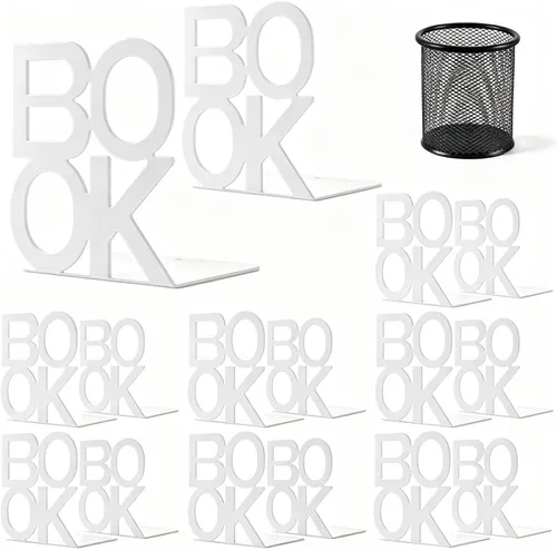 Vista 17 de Extremos para libros, soportes decorativos de metal para libros, libros, diseño de apariencia única, resistente Tapón de metal antideslizante