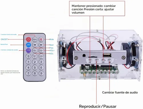 Vista 7 de MiOYOOW Kit de altavoces Bluetooth Spectrum DIY, proyecto electrónico