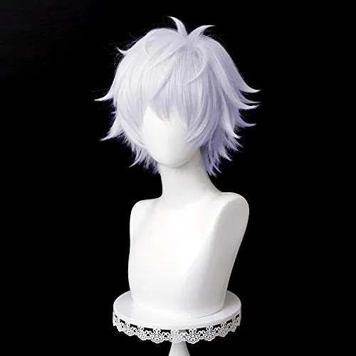 Vista 3 de Max Beauty Anime - Peluca de cosplay unisex para Jujutsu Kaisen y gorra (Gojo Satoru 2)