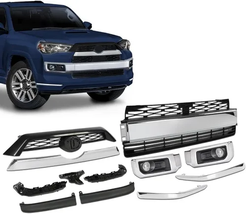 Vista 2 de G-PLUS Conjunto de rejilla de parachoques delantero Body Kits 13 piezas compatible con Toyota 4Runner Limited 2014-2019