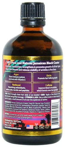 Vista 2 de Aceite de ricino negro jamaicano [argán] 4 oz
