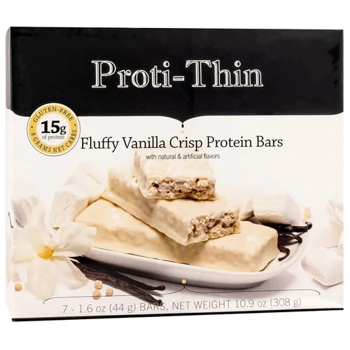 Vista 10 de Proti-Thin Fluffy Nutter Barras de proteína, 0.51 onzas de proteína, bajas en calorías, muy bajas en carbohidratos (VLC), bajas en grasas, barra