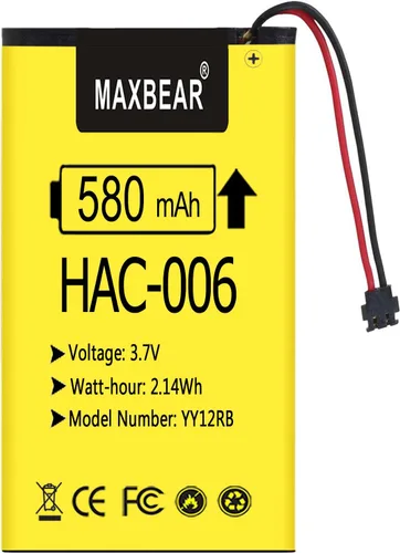 Vista 7 de MAXBEAR HAC-006 Battery, (Upgraded) 580mAh Replacement Battery for Nintendo HAC-015 HAC-016 HAC-A-JCL-C0 HAC-A-JCR-C0 Nintendo Switch Controller