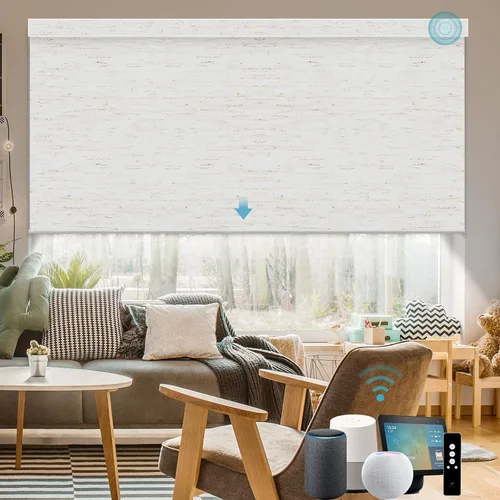 Vista 31 de SmartWings Persianas motorizadas con control remoto para ventanas, persianas enrollables Matter 100% opacas, automáticas, eléctricas inteligentes