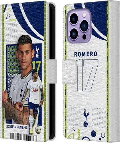 Vista 68 de Head Case Designs Officially Licensed Tottenham Hotspur F.C. Cristian Romero 2022/23 First Team Leather Wallet Case Compatible with Apple iPhone 11