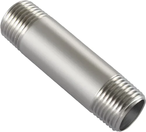 Vista 8 de Beduan Accesorios de tubería de acero inoxidable, 1" NPT x 1" NPT rosca macho, niple de 2" de longitud para tubería fundida