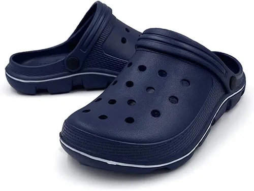 Vista 5 de Pantuflas unisex clásicas con forro de cuero estilo zuecos, AC1519