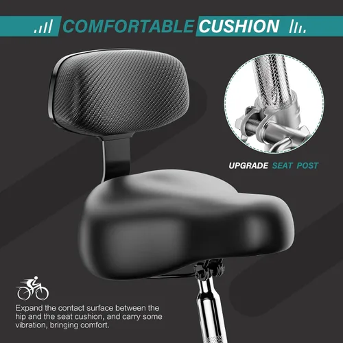 Vista 4 de MOPHOTO Triciclos para adultos, bicicleta de crucero de tres ruedas, 7 velocidades, triciclos para adultos con ruedas de 20/24/26 pulgadas