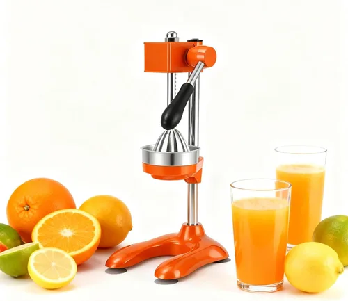 Vista 10 de Exprimidor de frutas prensado a mano, exprimidor de cítricos de hierro fundido, con molde de cabeza plana y molde de cabeza puntiaguda para Naranja