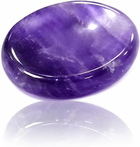 Vista 54 de GEMSCITE Piedras antiestrés del pulgar metafísicas con gemas preciosas para sanación con cristales Reiki, para hombres y mujeres, regalo Feng Shui