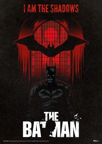 Vista 20 de MIGHTYPRINT DC Comics – The Batman – Batmobile in Gotham City – Arte de pared duradero de 17 x 24 pulgadas – No hecho de papel – Coleccionable