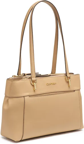 Vista 10 de Calvin Klein Hayden Saffiano - Bolso de hombro de cuero con triple compartimento