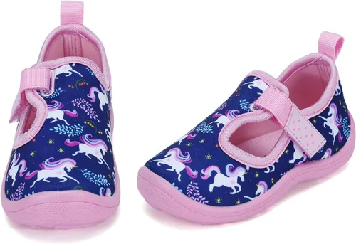 Vista 2 de FANTURE Zapatos de agua para niños y niñas, sandalias lindas para playa, natación, piscina, parque acuático, tenis acuáticos para niños pequeños
