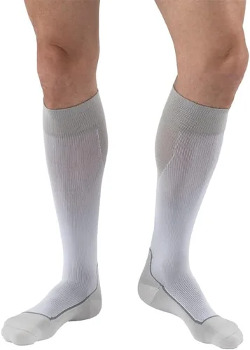 Vista 12 de JOBST Calcetines deportivos de compresión hasta la rodilla, 20-30 mmHg, negro/negro frío, talla S