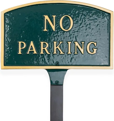 Vista 12 de Montague Metal Products SP-8sm-BG Placa de declaración de arco sin estacionamiento, pequeña, negra y dorada Negro/Oro