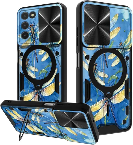 Vista 24 de Funda para Samsung Galaxy A03S de 6.5 pulgadas, funda protectora resistente con función atril giratorio de 360 grados, funda protectora resistente