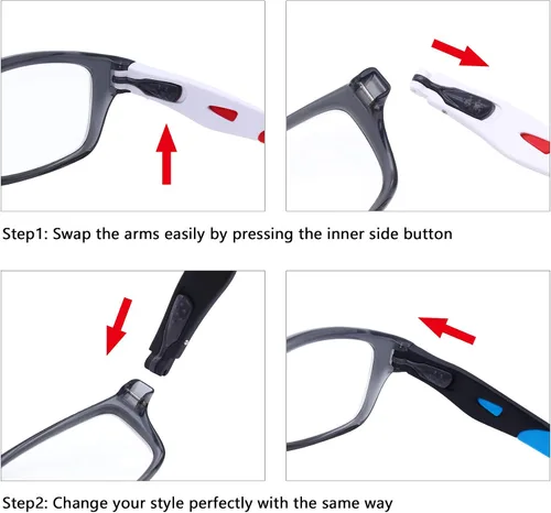 Vista 3 de Brazos de repuesto para Oakley Crosslink Glass Satin Clear Frame - B