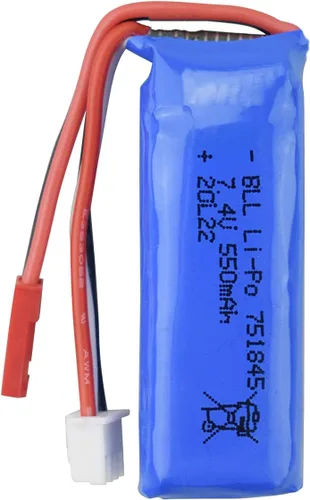 Vista 4 de sea jump Batería de litio de 7.4V 550mAh para wltoys K969 K979 K989 K999 P929 P939 284131 Accesorios de coche RC de alta velocidad Batería de litio